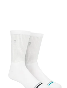 Mens 2 Pair Bamboo Leisure Socks White 6-11 Mens - White - Size: 6-11 Mens - Farah - FashionsVida