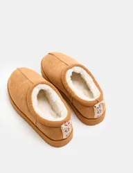 Kids' Faux Fur Lined Slippers (9 Small - 7 Large) Pink male
