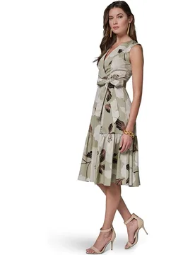 Vestido con estampado floral - Donna Karan New York - FashionsVida