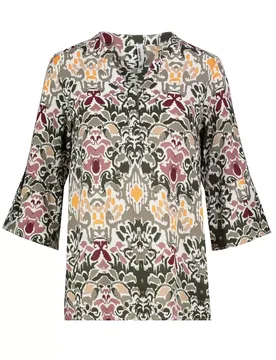 DOB Bluse, 3/4 Ärel it Volant, feale - M - FashionsVida