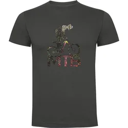 Maglietta A Maniche Corte Mtb Background Dark Grey