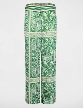 Pantalón de mujer ancho estampado paisley - Morgan - FashionsVida