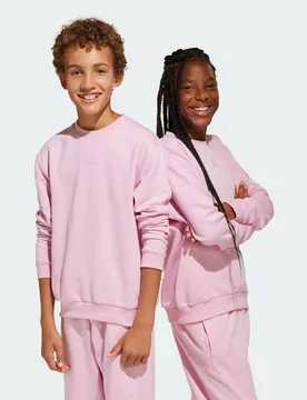 Felpa All SZN Graphic Crew Junior 11-12A True Pink / True Pink - Adidas - FashionsVida