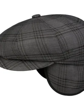 Eniry Flat Cap with Ear Flaps by - anthracite - Size: M (56-57 cm) - Bailey 1922 - FashionsVida