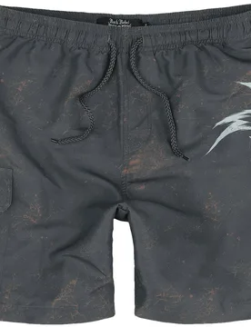 Rock Badeshort - Rock Skull Swim Shorts - S bis XXL - für Männer - Größe S - dunkelgrau - Männer - male - Rock Rebel by EMP - FashionsVida