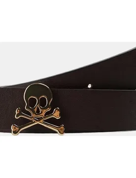 Cinturón de mujer 100% piel reversible con cierre de calavera - Scalpers - FashionsVida