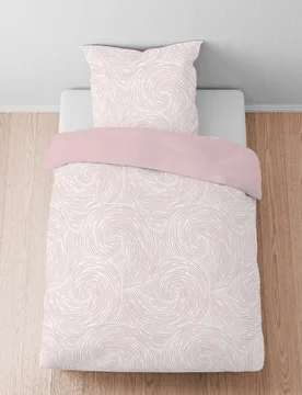 Tencel Bettwäsche STRUDEL rose, 1x 155x220 cm + 1x 80x80 cm - Biberna - FashionsVida
