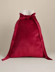 M&S Velvet Bow Sack Red Mix