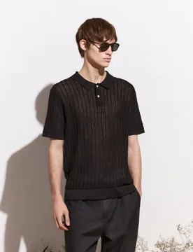 Polo manga corta tricot calados - Green Coast - FashionsVida