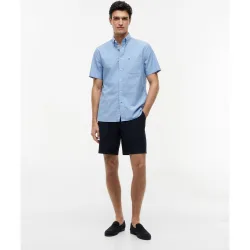 Bermuda de caballero lisa con cintura ajustable