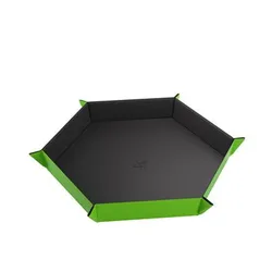 Magnetic Dice Tray Hexagonal: Black/Green