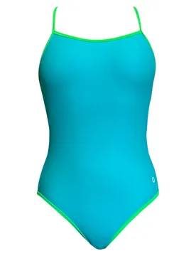 Labuan Tie Back Swimsuit Aqua 38 Women - Ras - FashionsVida
