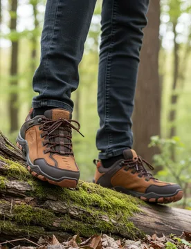 Corbett Mens Leather Waterproof Walking Shoes - - Size: 13 - Northwest territory - FashionsVida