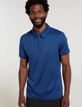 Deuce IsoCool Mens Polo - Dark Blue - Dark Blue - Size: XXS - Mountain Warehouse - FashionsVida
