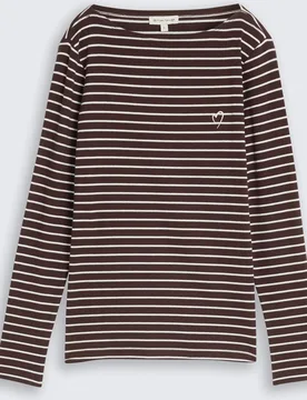 Camiseta de mujer con cuello barco y manga larga - Tom Tailor - FashionsVida