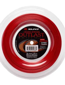 Outlast 16 200 M Tennis Reel String Red 1.30 mm - Solinco - FashionsVida