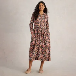 Lottie Jersey Shirt Dress - Pink