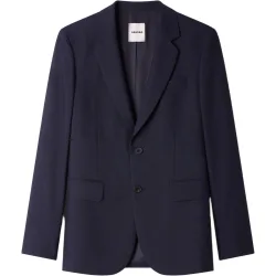 Chaqueta de traje para hombre con corte ancho de lana virgen