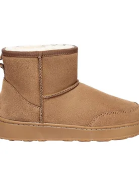 Women's Real Sheepskin Rosella Outdoor Boots with TPR Sole in Brown Size: 9 - Brown - Size: 9 - EverAu Australia - FashionsVida