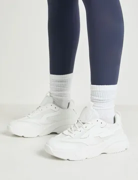 Womens Chunky Sole Trainers - White - Size Uk 3 - Boohoo - FashionsVida