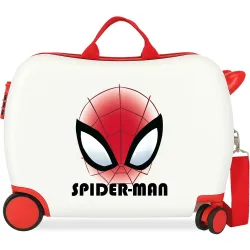 Maleta infantil 2 ruedas multidireccionales spiderman autentic con capacidad de 38l en