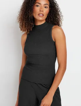 Women's Textured Shell Top in Black Size: 14 - Black - Size: 14 - M&Co - FashionsVida