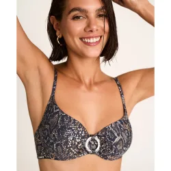 Top de bikini de mujer,de capacidad con aro, colección índigo