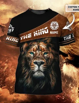 Summer Fashion Men t shirt THE KING - Animal Lion Personalized Name 3D Printed Casual Tee shirts Unisex Tshirt TX-86 - Aliexpress - FashionsVida