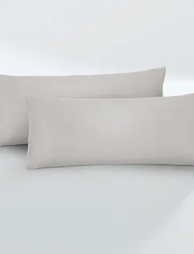 Feinjersey-Kopfkissenbezug Doppelpack sturmgrau, 2x 40x80 cm - Biberna - FashionsVida
