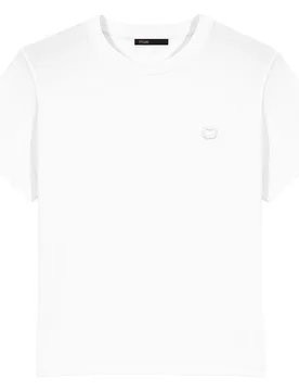 Camiseta de mujer de corte recto con logo bordado - Maje - FashionsVida