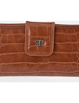 Monedero billetero grande mujer en simil piel color negro - Pierre Cardin - FashionsVida
