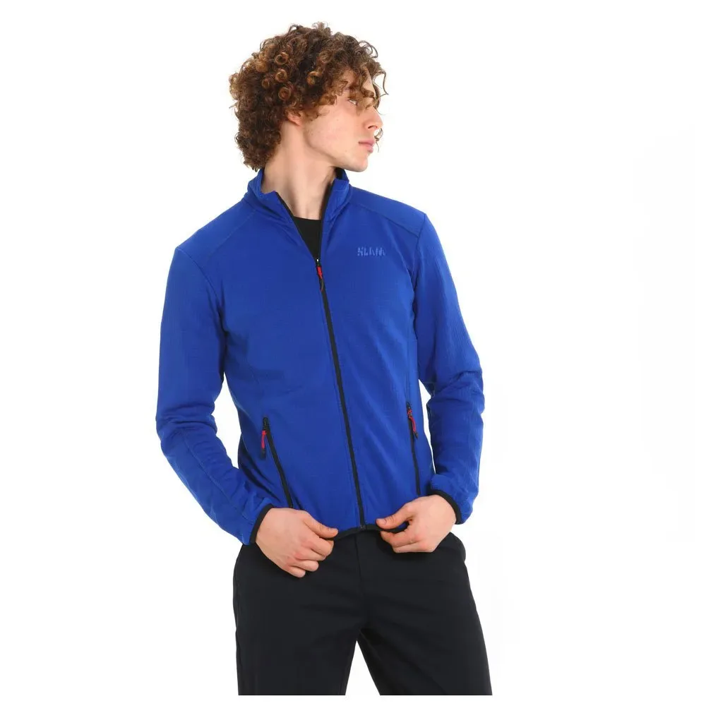 Active Mid Wgt Grid Full Zip Fleece Olympic Blue L Men - SLAM - FashionsVida