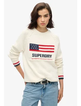 Pull Americana Ecru XS - Superdry - FashionsVida