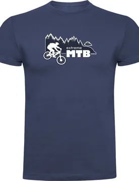 Maglietta A Maniche Corte Extreme Mtb Denim Blue - Kruskis - FashionsVida
