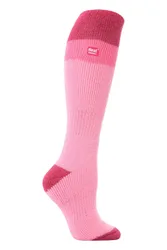 Women's Extra Long 2.3 TOG Winter Knee High Thermal Ski Socks in Pink Size: 4-8 - Pink - Size: 4-8