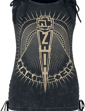 Top - S bis 5XL - für Damen - Größe XXL - dunkelgrau - Lizenziertes Merchandise! - Frauen - female - Rammstein - FashionsVida