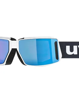 Lunettes De Soleil Mtn Tour White Matt Mirror Blue/CAT3+CAT0 Homme - Uvex - FashionsVida