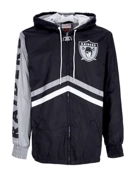 Giacca a Vento Uomo Nfl Undeniable Full Zip Windbreaker Oakrai Black - Mitchell & Ness - FashionsVida