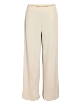 Stoffhose - NMBOB HW ELASTIC WIDE PANT JRS NOOS - XS bis S - für Damen - Größe XS - beige - Frauen - female - Noisy may - FashionsVida