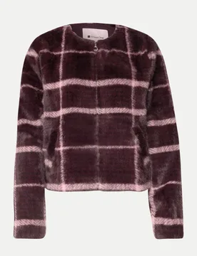 Jacke aus Fake-Fur mit Muster Violett 42 - Street One - FashionsVida