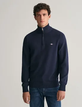 Pull à Demi-zip Casual Evening Blue 5XL - Gant - FashionsVida