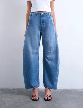 TSNANNA OVERSIZED BARREL DNM JEANS female - 30 / /32 - FashionsVida