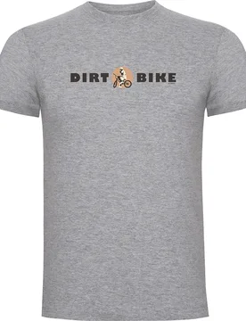 Maglietta A Maniche Corte Dirt Bike Heather Grey - Kruskis - FashionsVida