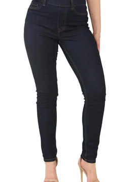 Womens Ladies Emilee Jeggings In Indigo - Indigo Blue Denim - Size 8 Regular - New look - FashionsVida