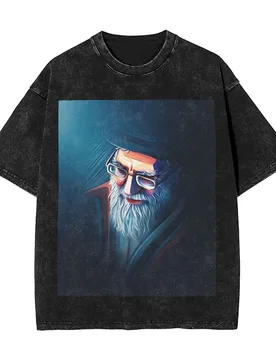 S-Seyyed Ali K-Khamenei Washed T Shirt Men Y2K Fun Cotton T Shirts Beach Breathable Popular Tee Shirt Loose Oversized Clothes - Aliexpress - FashionsVida