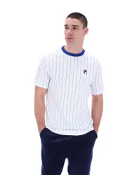 Fionn Pin Striped T-Shirt With Contrast Collar - XS