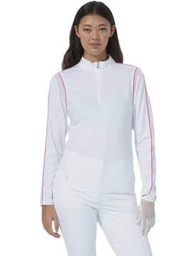 Polo Mesh, langarm, weiss l - Daily Sports - FashionsVida