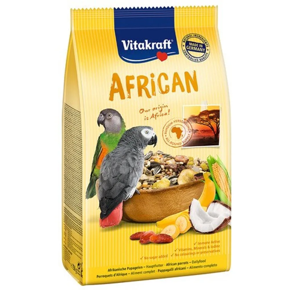 Menú loros grises africanos 750 g - Vitakraft - FashionsVida