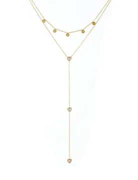 Punk Fashion Iced Out Bling Zirconia Heart Pendant Female Gold Color Stainless Steel Long Chain Link Necklace for Women Jewelry - Aliexpress - FashionsVida