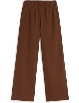 Pantalón ancho de mujer de algodón con cintura elástica - Ecoalf - FashionsVida